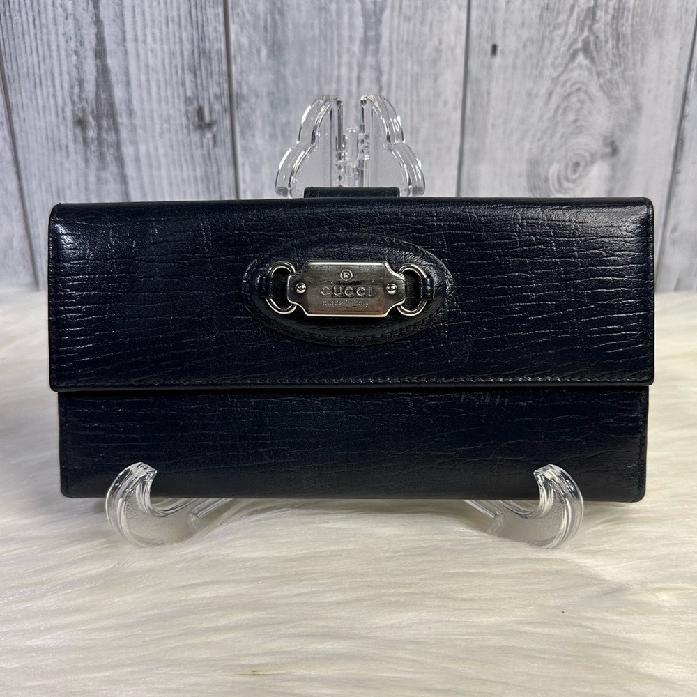 GUCCI continental passport wallet in black